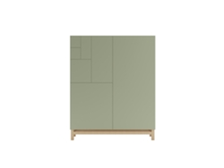 Zapatero HERDASA Volda Roble, Verde (112 x 90 x 27 cm)