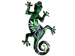Decoración De Pared De Gecko De Metal Escultura Colgante Para Hogar Dormitorio Sala Oficina Jardín