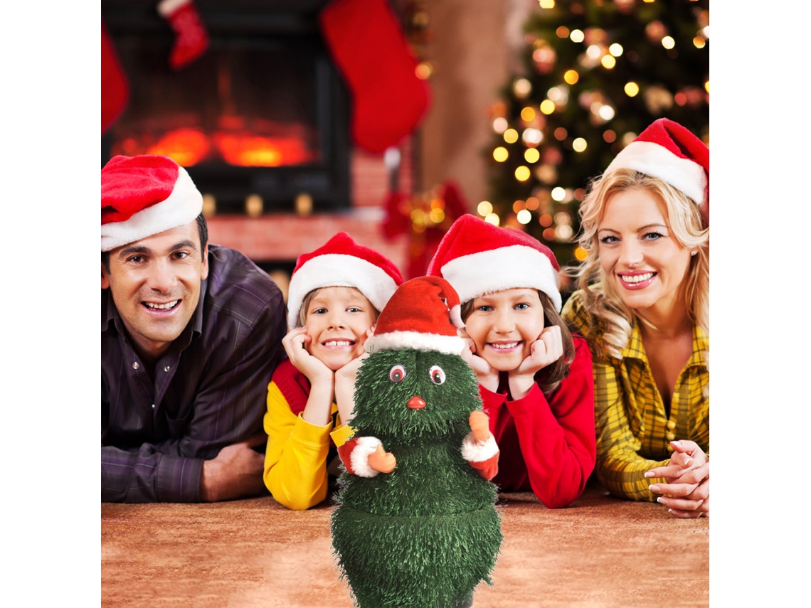 Elfo musical de Papá Noel, gira y baila, ideal para Navidad