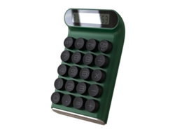 Calculadora mecánica con llave eléctrica para uso diario y básico de oficina, con pantalla LCD