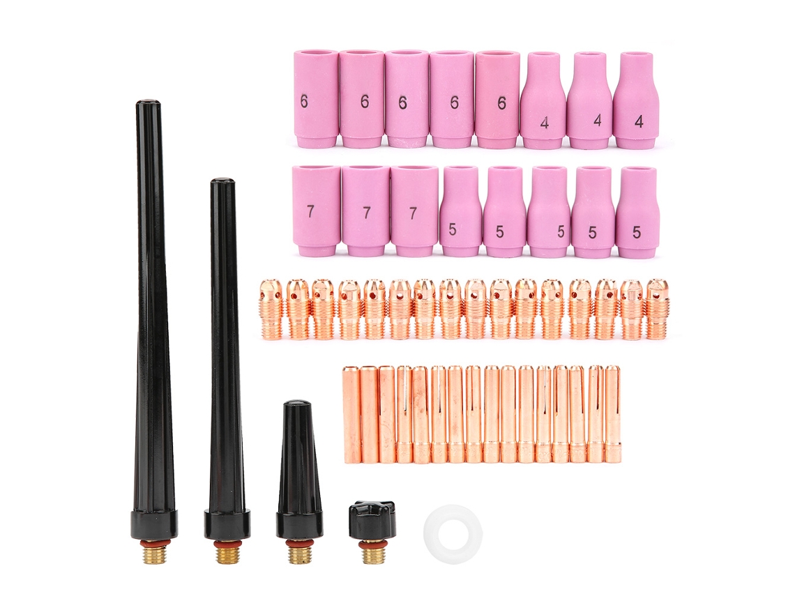 Kit De Piezas Para Antorcha Tig: Lente De Gas, Boquilla, Pinza Y Copa Para Wp-9 20 25 53 Piezas.