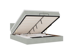 Maison Exclusive - Estructura Cama Otomana Colchones Terciopelo Gris Claro