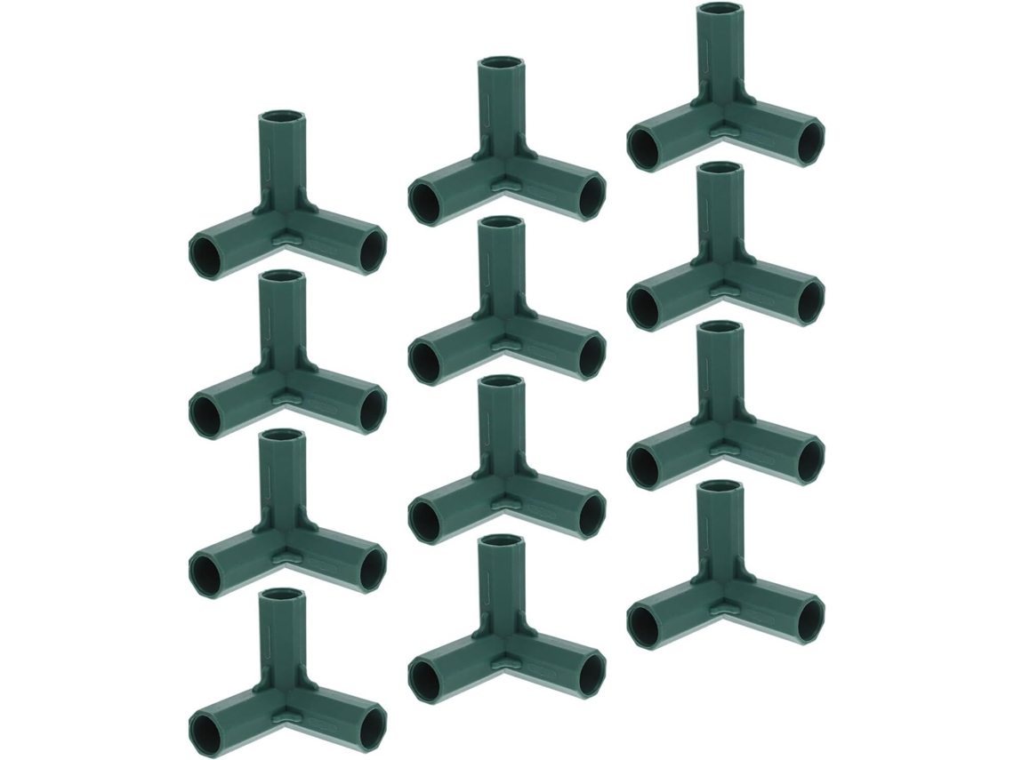 Paquete De 12 Conectores De Ángulo Recto De 3 Vías Y 16 Mm Para