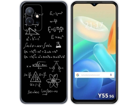 Carcasa para Vivo Y55 5G TUMUNDOSMARTPHONE Dibujos Formulas Multicolor