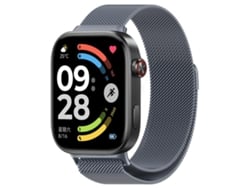 Bracelete Para Redmi Watch 6 / 5 / 4 - Milan Magnética - Malha De Aço Cinza Espacial