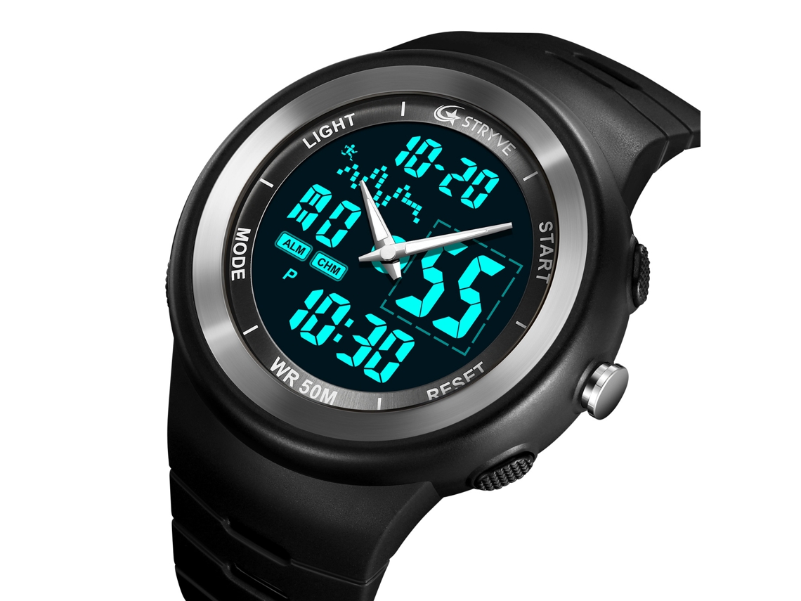 Reloj Deportivo, Colorido, Luminoso, Electrónico E Impermeable (negro)