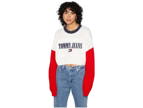 Camiseta de Mujer TOMMY JEANS Jersei Tjw Rlxd Crop Multicolor (L)
