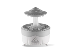 Humidificador Raindrop, difusor de aroma, humidificador silencioso de vapor frío con luz LED de 7 colores (blanco)