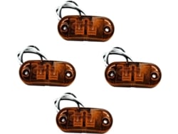 Luces de señalización LED naranjas ligeras y portátiles para remolques, juego de 4 unidades.