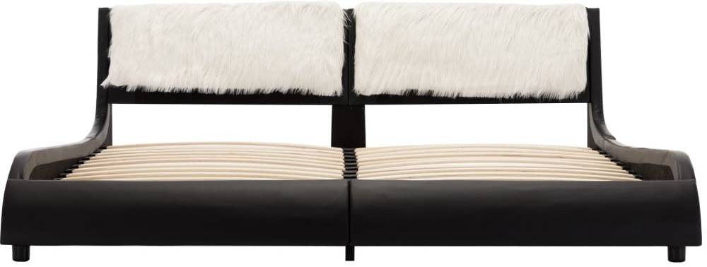 Estructura Cama Cuero negra y blanca 150x200 cm vidaxl 150x200cm dimensiones del 229x160x68