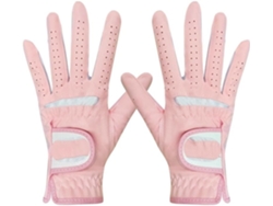 Guantes de golf profesionales para mujer, 1 par, tejido suave, azul claro, transpirables, para mano izquierda y derecha.