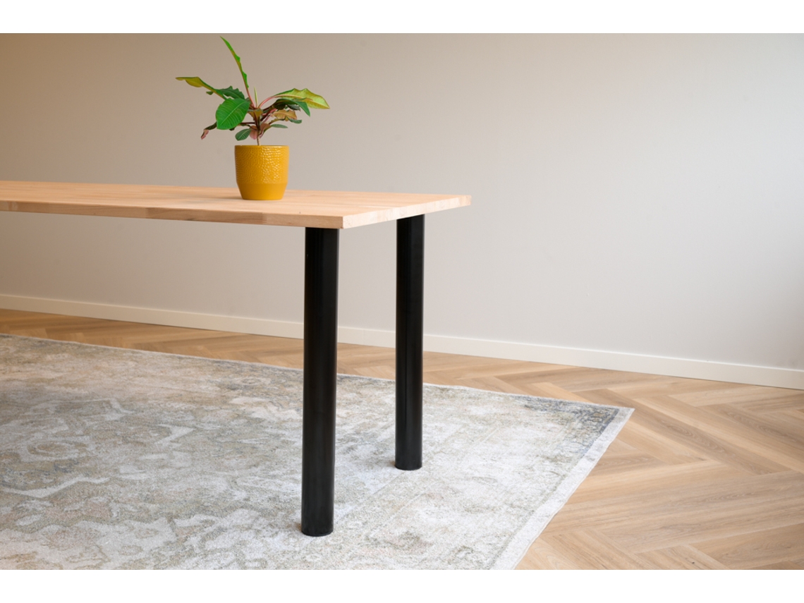 Patas de mesa redondas de acero negro 72 cm por pieza WOVAR