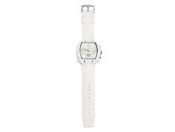 Reloj De Cuarzo Multifuncional Para Hombre, Resistente Al Agua, Con Fecha Y Pantalla Luminosa, Correa De Silicona, Estilo Casual De Negocios, Blanco.