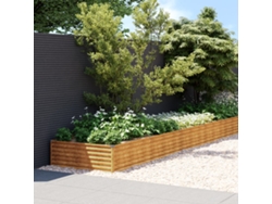 Jardinera elevada de acero corten (579 x 100 x 36 cm), DKD Home Decor