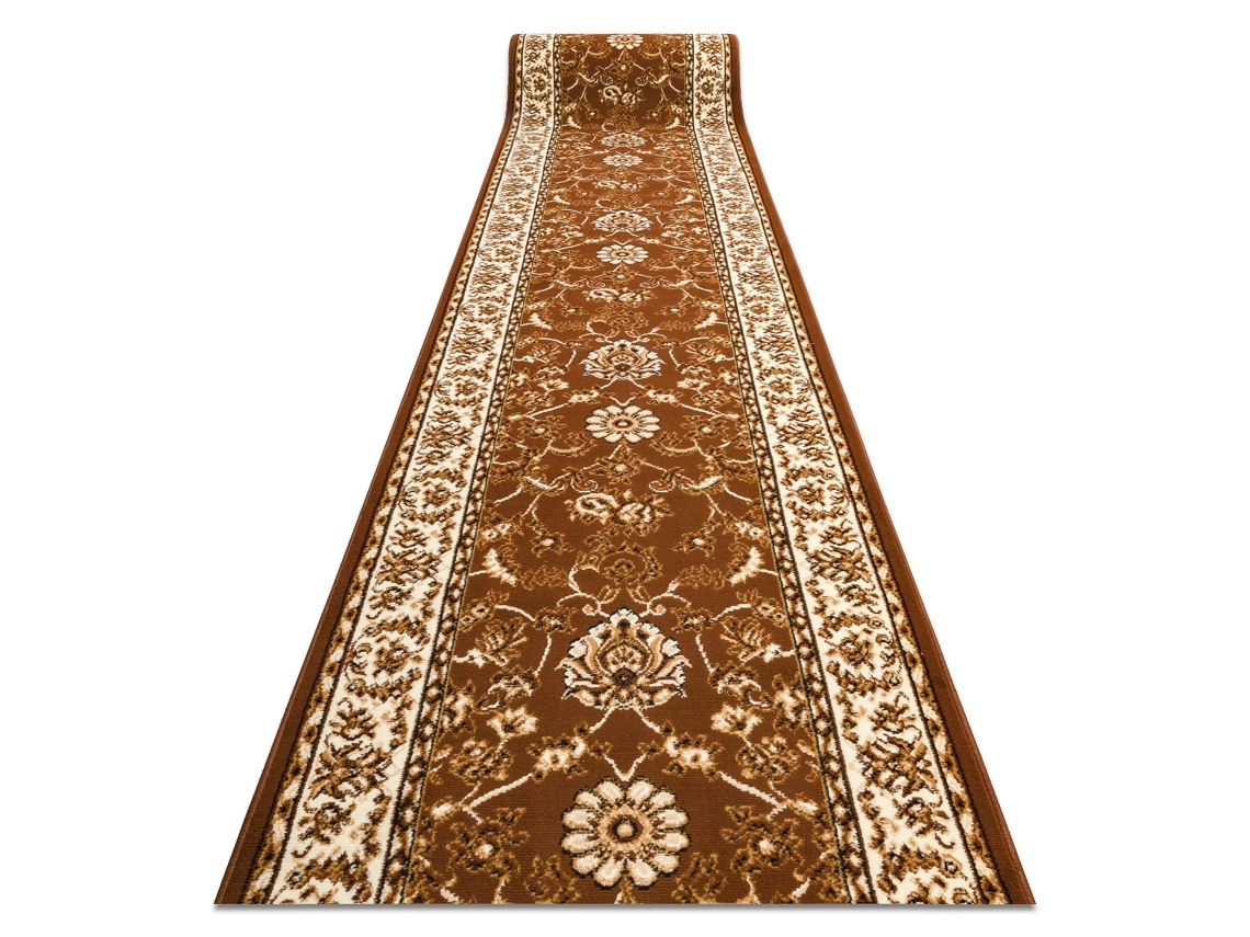 Alfombra de Pasillo Bcf Morad Klasyk Clásico Marrón 100 cm