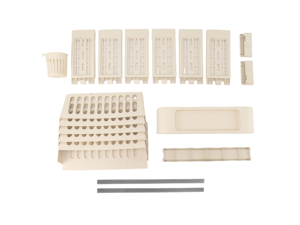 Estante De Livros Para Mesa De Sala De Aula 6 Prateleiras Com Rodas Grande Capacidade Slim Multifuncional Creme