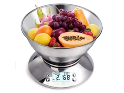 (plata) Báscula Digital Lcd De Acero Inoxidable De Alta Precisión Para Uso En La Cocina.