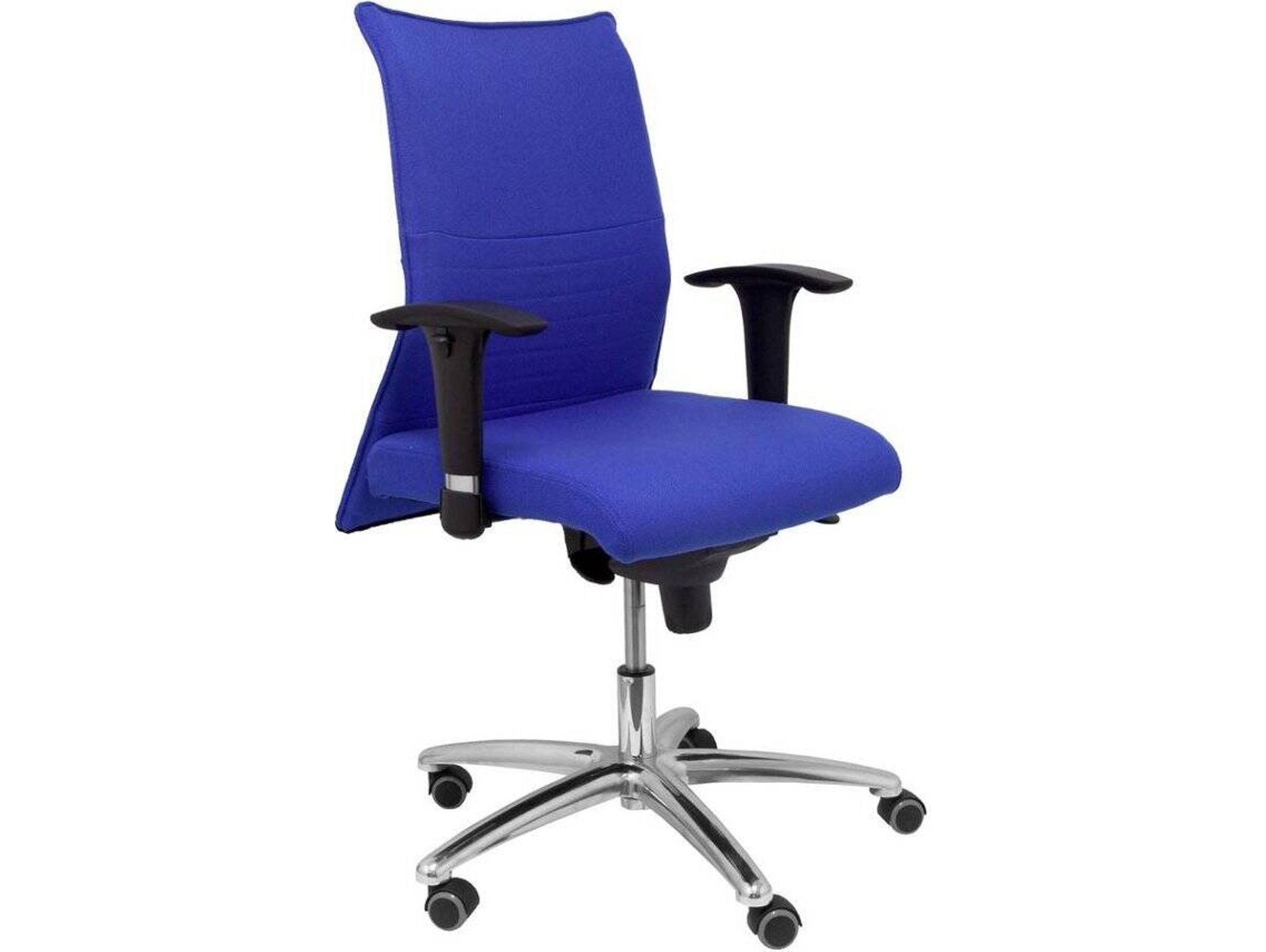 Silla de Escritorio Ejecutiva PYC Albacete XL Azul con ruedas antiarañazos (Brazos Ajustables - Tejido)