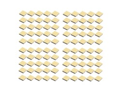 100 Clips Autoadhesivos Para Cables, De Polietileno Dúplex De 30x30 Mm, Color Negro Y Amarillo.