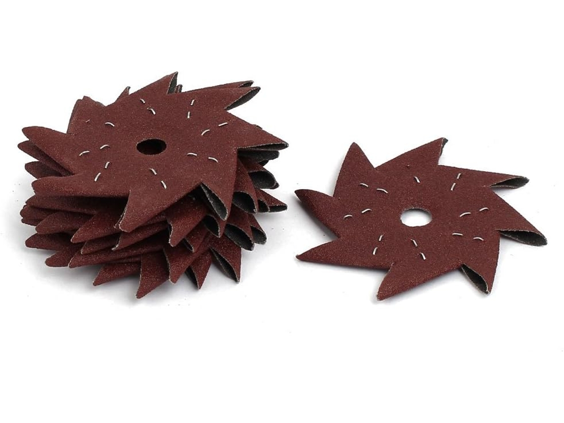 10 Lijas Octogonales De 4 Pulgadas Con Forma De Rueda De Agujas Y Grano 100 (a40c60ada89c8945f6f9...