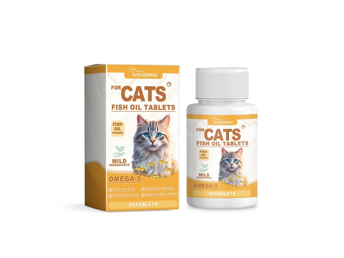Multivitamínico con aceite de pescado Omega-3 para gatos