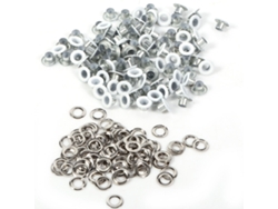 100 Juegos De Ojos Redondos De Metal De 4 Mm Para Scrapbooking, Manualidades, Cuero, Color Blanco.