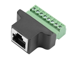 Conector Adaptador Rj45 Hembra A Terminal De Tornillo 8 Pin Para Cctv Dvr Digital Ethernet