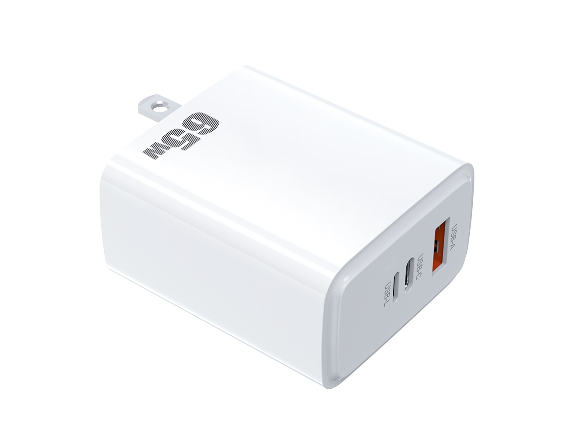 Cargador Rápido Gan De 65w Con Cable De 27w, Enchufe Estándar Estadounidense Para Ios Y Android