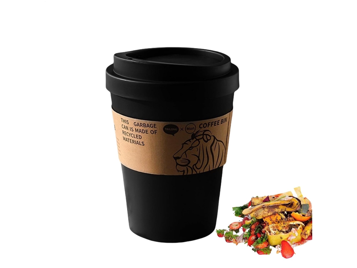 Cubo de basura Slowmoose, papelera de baño con tapa abatible, capacidad.