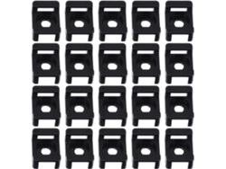100 Clips De Plástico Negro Para Cables Usb Y Eléctricos, Ligeros.