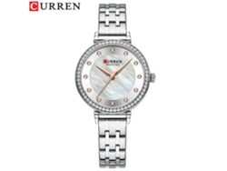 (estilo 1) Relógio Feminino Ultrafino Com Pulseira De Aço Inoxidável, Mostrador Redondo Em Madrepérola E Strass, À Prova D'água.