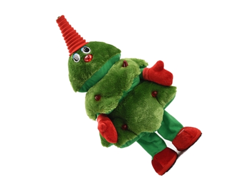 Columpio de árbol de Navidad, adornos de juguete de saxofón, juguete de peluche eléctrico que canta y brilla intensamente, estilo 2