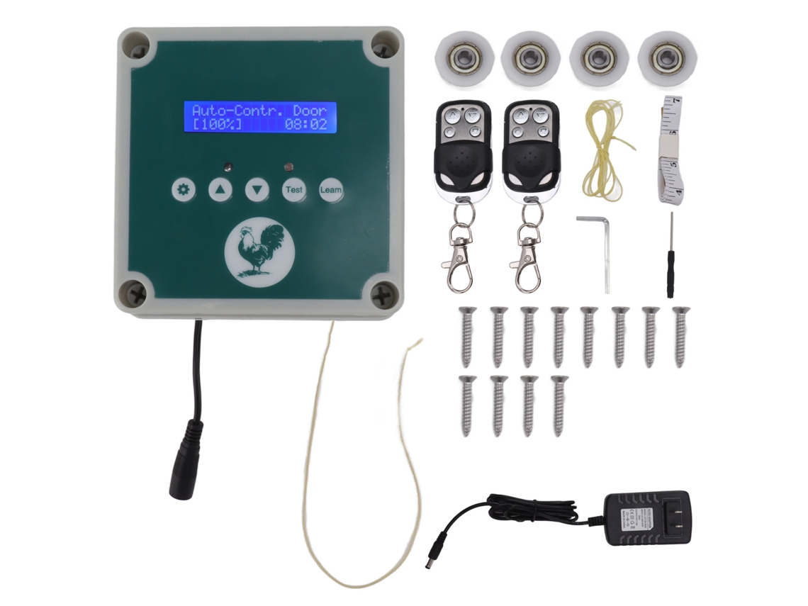 Controlador De Puerta Automática Para Gallinero Con Motor Y Kit De Apertura Eléctrica