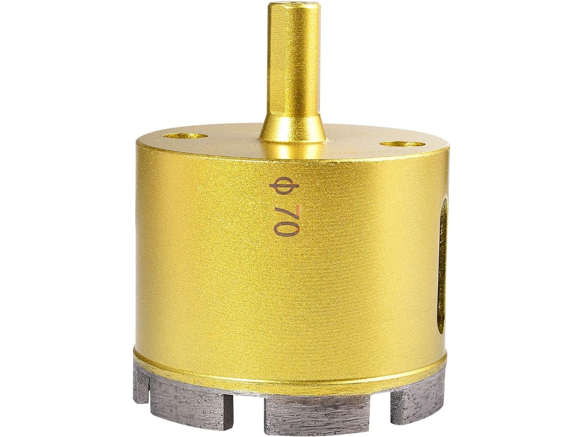 Broca de diamante hueca de 70 mm para pizarra, porcelana, mármol, vidrio y azulejos | Sin marca