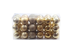 Juego De 36 Bolas De Plástico Irrompibles De 4 Cm Para Decorar El Árbol De Navidad Y Fiestas Navideñas.