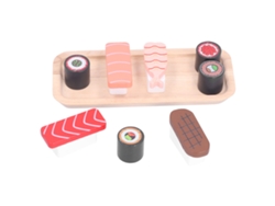 Set De Sushi De Juguete Para Niños, Juego De Simulación De Restaurante, Madera Maciza, 3+