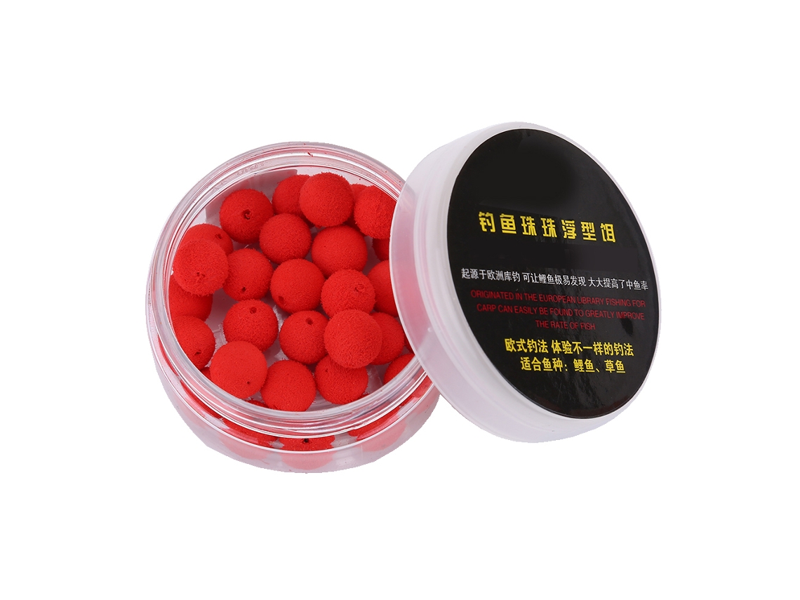 Danu26-30 Piezas/lote Cebo De Pelo Espuma Flotante Para Pesca De Carpa Lure Pellets Blando Rojo 12mm