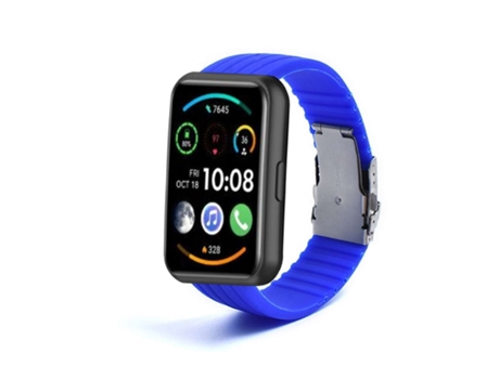 Correa Silicona Stripe Adaptable Huawei Watch Fit 2 Azul Claro