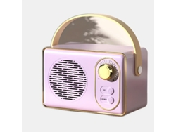 Mini altavoz portátil inalámbrico retro con batería de larga duración, LED RGB, USB, ideal para dormitorio o fiestas (STELASPLEN)