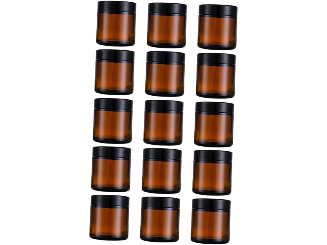 Conjunto De 15 Frascos Vazios Para Creme Facial, Recipientes De Vidro Para Loção, Embalagem Para Uso Interno
