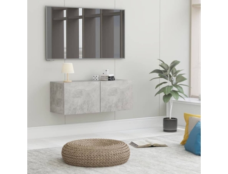 Mueble para la televisión VIDAXL Gris Madera contrachapada (80x30x30 cm)