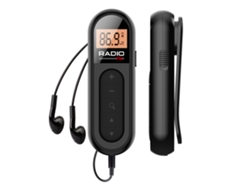 Radio Portátil Fm (negra), Radio De Bolsillo Recargable