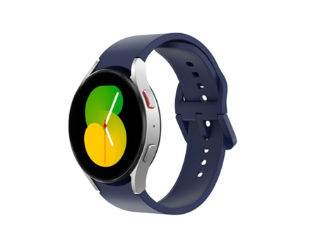Pulseira de relógio de silicone para Samsung Galaxy Watch 5/Watch 5 Pro, 20 mm Azul