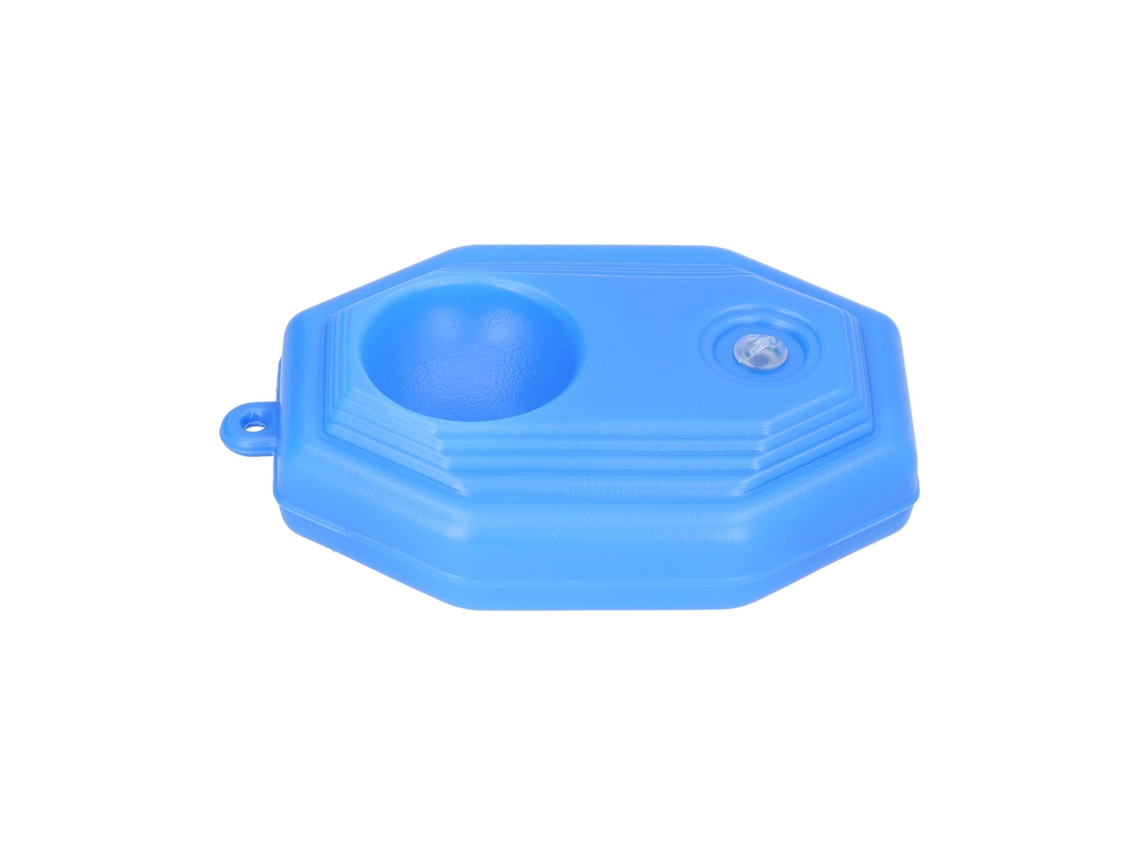 Base portátil para entrenamiento de tenis KKLV para jugador individual con pelota azul.