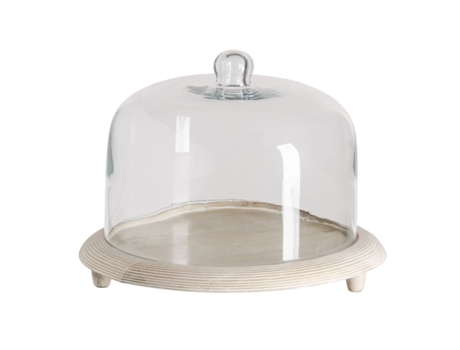 Tartera Cristal Natural Madera 31 x 31 x 22 cm