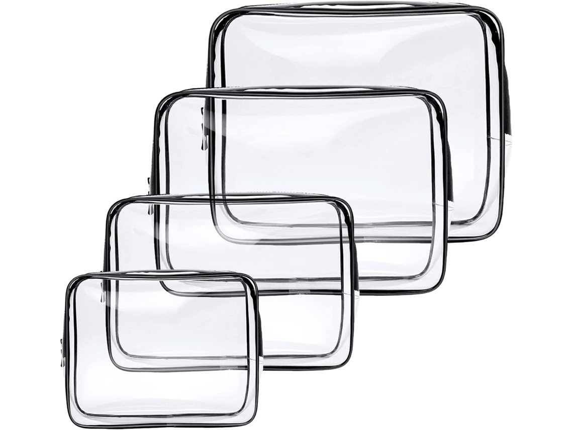 Bolsos de Toalete, Pvc Transparente, 4 Peças, Aprovado Pela Tsa ZYBLSSBB