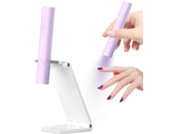 Lámpara UV para uñas de gel, mini lámpara de uñas LED UV portátil con soporte, secador portátil recargable, secado rápido, GOKOCO Gifts