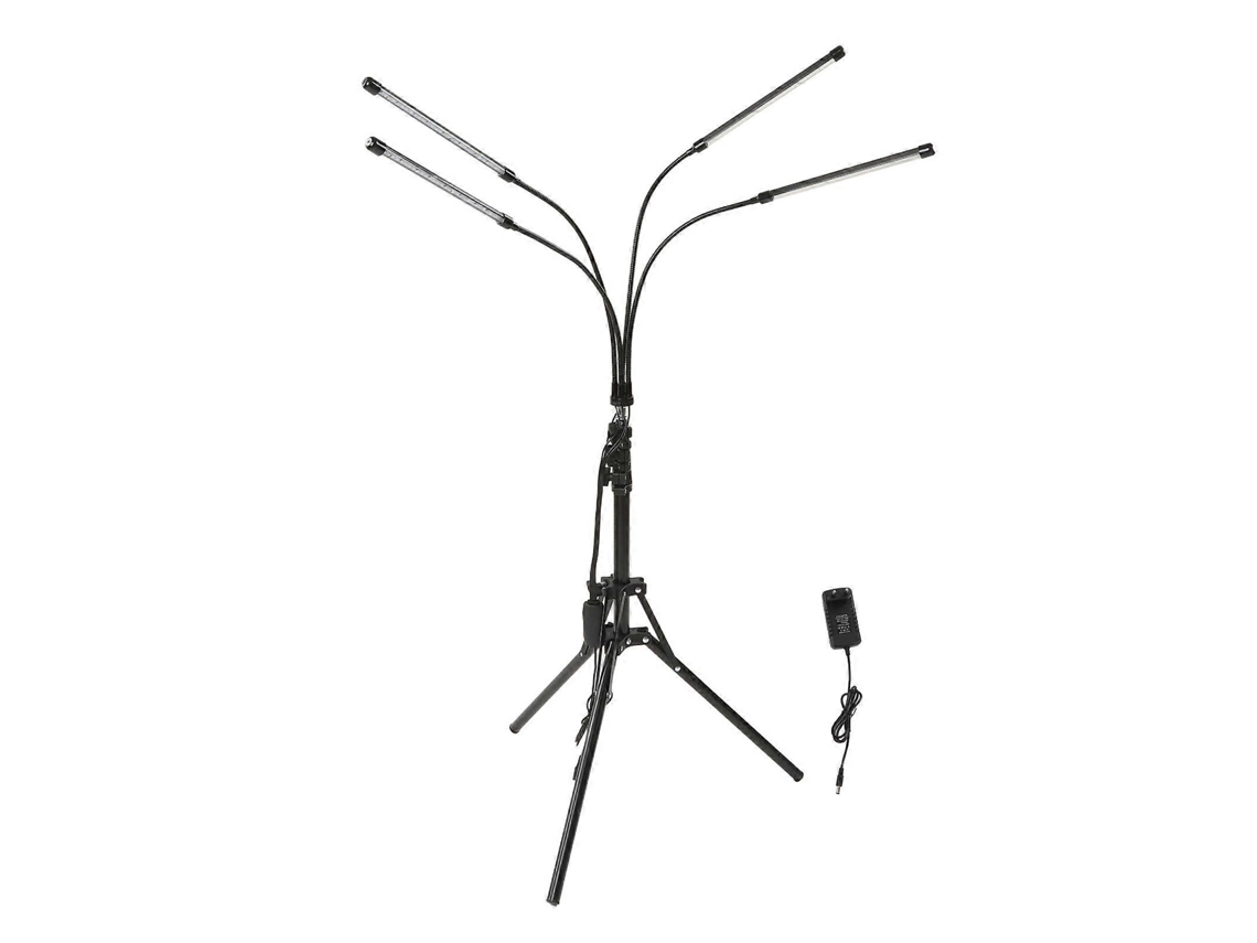 Lámpara de terapia infrarroja roja de 660 nm y 850 nm con soporte ajustable para el alivio del dolor y las molestias corporales, 4 cabezales.