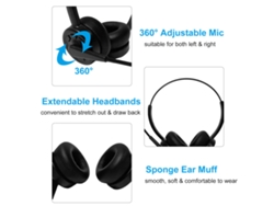 Auriculares Inalámbricos Bluetooth 5.2 Con Micrófono, Ligeros, Ajustables, Compatibles Con Llamadas Y Música.