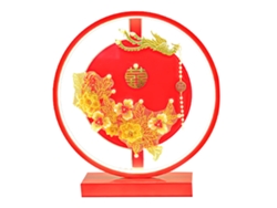 2026-lámpara De Mesita De Noche Para Boda Decoración Festiva Dormitorio Regalo Metal Rojo Luz Suave Brillante